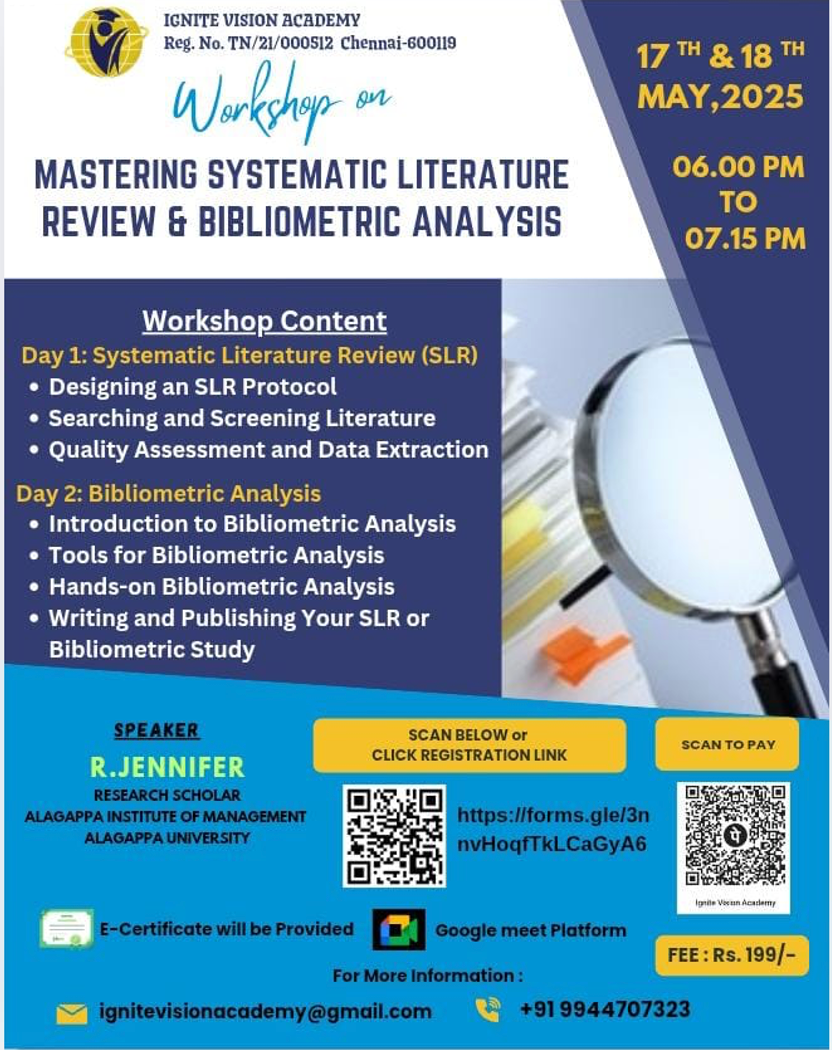 Flyer for Mastering Systematic Literature Review Workshop